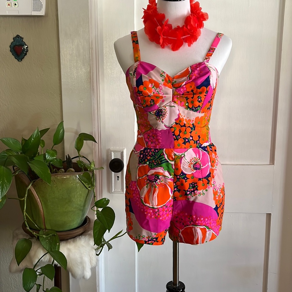 Vintage 60’s Hawaiian swimsuit/romper